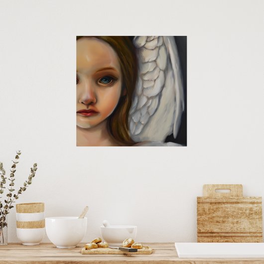 Poster douce fille ange (Cuisine)