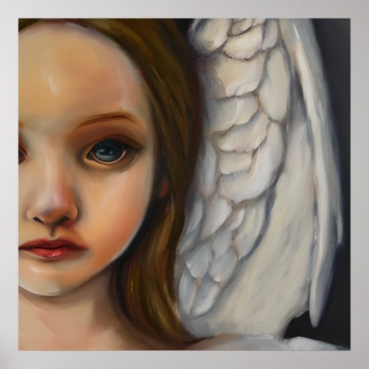 Poster douce fille ange (Devant)