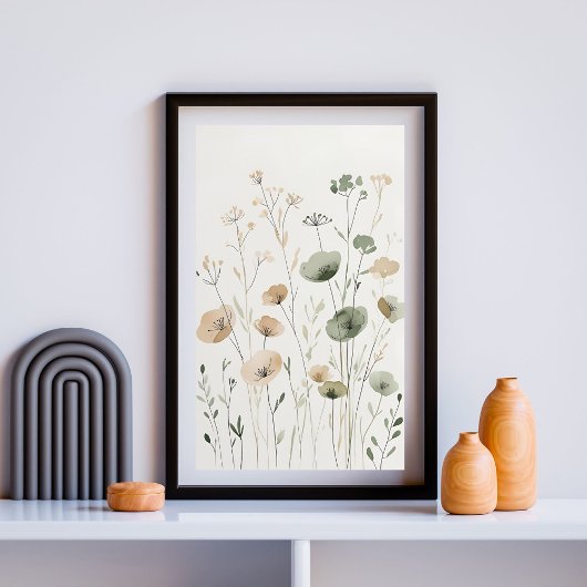 Poster Douce Floraison de Fleurs Sauvages