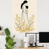 Poster Douce Floraison de la Maternité (Bureau à domicile)