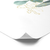 POSTER DOUCE FLURALE ROSE AQUARELLE BIENVENUE À LA DOUCHÉ (Coin)