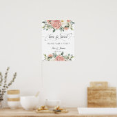 Poster Douce Ivresse Fleurie Amour est Sucre Prenez une F (Cuisine)