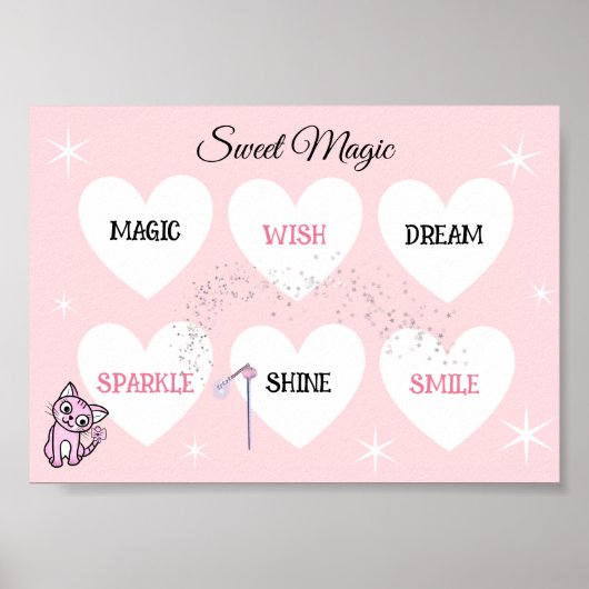 Poster Douce Kitty Magique (Devant)