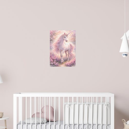 Poster Douce Licorne pastel Fantaisiste (Pépinière 2)