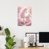 Poster Douce Licorne pastel Fantaisiste (Bureau à domicile)