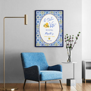 Poster Douce Maison de Rêve pour Jeunes Mariés au Bord de