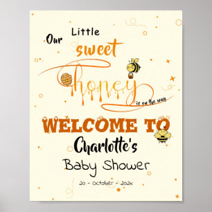 Poster Douce Miel Mignonne & Kawaii Étiquette Yeux Bébé S