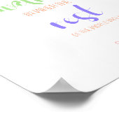 Poster douce mignonne véritable amitié citation couleurs  (Coin)