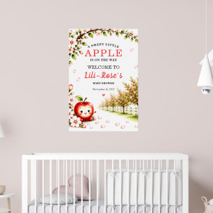 Poster Douce petite Baby Shower Fleur de Pommier