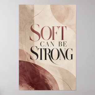 Poster Douce Peut Être Forte Élégante Typographie Abstrai