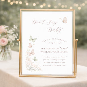 Poster Douces Envies de Papillon au Pastel Ne Dis Pas Béb