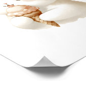 Poster Douces Moments Adorable Chat avec Cône de Glace (Coin)