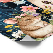 Poster Douces Rêves Fleur Fox & Souris Nursery (Coin)