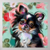 Poster 'Douceur' Chihuahua imprimé d'art pour chien (Devant)