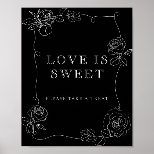 Poster Douceur de l'amour pour une douche de mariée flora (Devant)