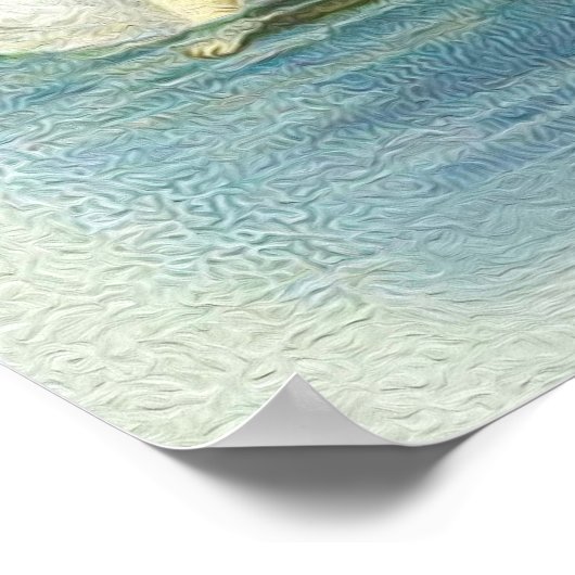 Poster Douceur - Fées, cygne et fleurs (Coin)