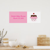 Poster Douceur Lil Cupcake Bannière personnalisée rose/bl (Cuisine)