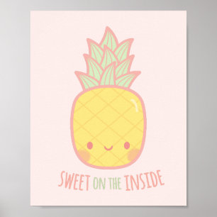 Poster Douceur mignonne sur le Décor intérieur en ananas