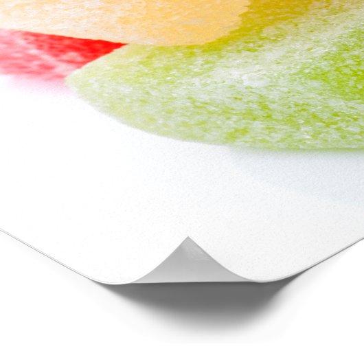 Poster Douceurs Carrés Gummy colorées (Coin)