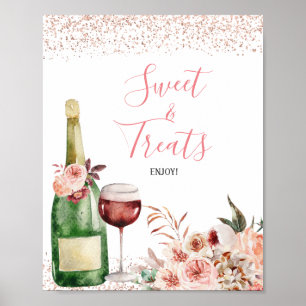 Poster Douceurs de fete de mariage rose pour l'amour