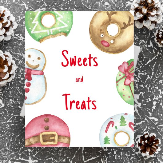 Poster Douceurs de Noël pour baby shower