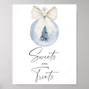 Poster Douceurs et friandises pour baby shower d'hiver