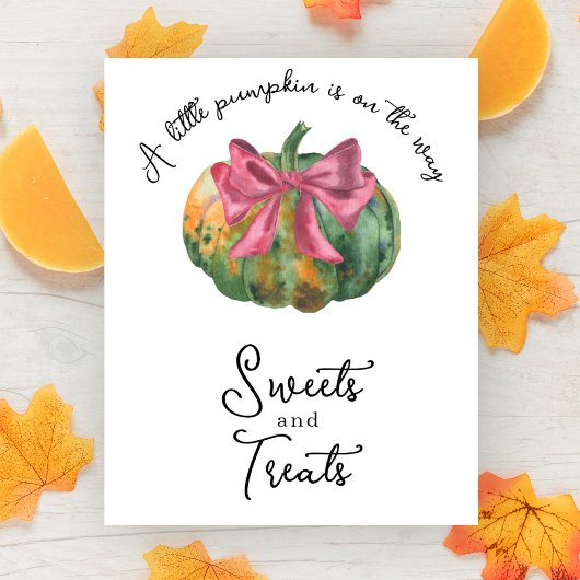 Poster Douceurs et friandises pour bébé shower à thème ci
