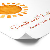 Poster Douceurs & Traitements Baby shower d'eau couleur s (Coin)