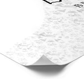 Poster Douche à nuptiale florale bienvenue (Coin)