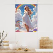 Poster Douche avec Love Baby shower Art (Cuisine)