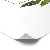 POSTER DOUCHE DE COUPLES FLORAUX ROSE BURGUNDY ROSE BIENV (Coin)