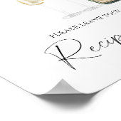 Poster Douche de mariée au champagne - Votre carte de rec (Coin)