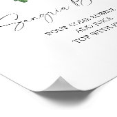 Poster Douche de mariée feuille Acorn - bar sangria (Coin)