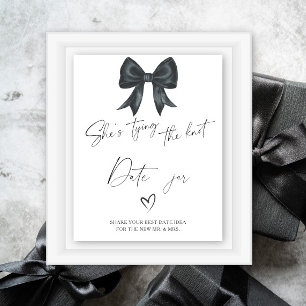 Poster douche de nuptiale noire Date nuit idées
