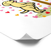 Poster Douche des Coeurs Jaune et Noir Couple Labrador (Coin)