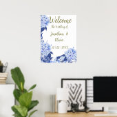 Poster Douche douce Mariage floral violet de printemps (Bureau à domicile)