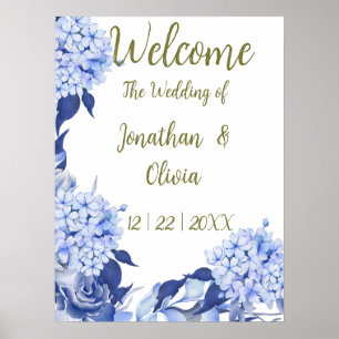 Poster Douche douce Mariage floral violet de printemps