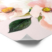 Poster Douche fleur sauvage rose vif fleurie bienvenue (Coin)