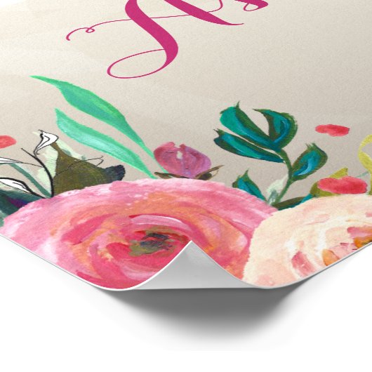 Poster Douche florale Probe photo (Coin)