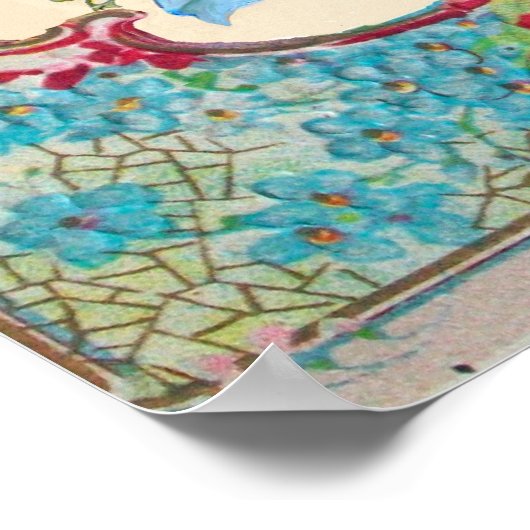 POSTER DOUCHE GARÇON STORK BÉBÉ (Coin)