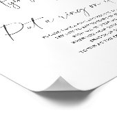 Poster douche nuptiale à arc noir Mettre une bague sur le (Coin)