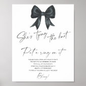 Poster douche nuptiale à arc noir Mettre une bague sur le (Devant)