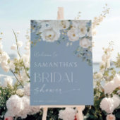 Poster Douche nuptiale bleu-blanc