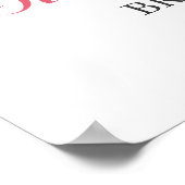 Poster douche nuptiale de fleurs roses SIGNE (Coin)