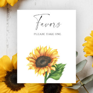 Poster Douche nuptiale de tournesol Les faveurs s'il vous