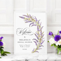 Douche nuptiale fleurie lavande bienvenue