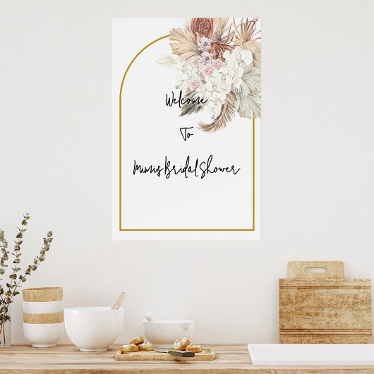 Poster Douche nuptiale florale (Cuisine)
