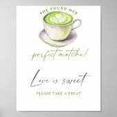 Poster Douche nuptiale Matcha L'amour est doux prendre un (Devant)