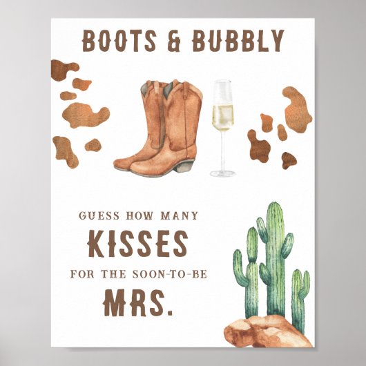 Poster Douche nuptiale occidentale Combien de baisers (Devant)