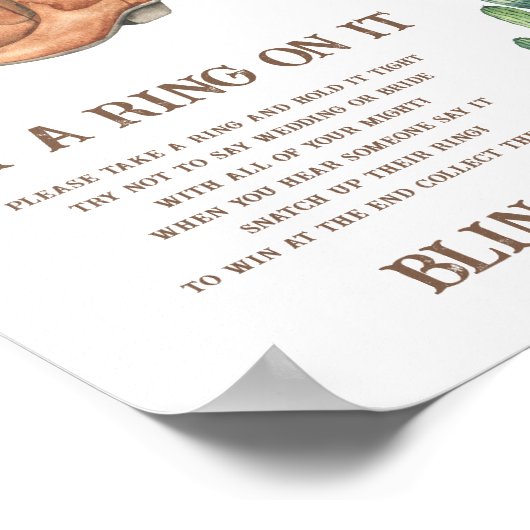 Poster Douche nuptiale occidentale Mettez une bague sur l (Coin)